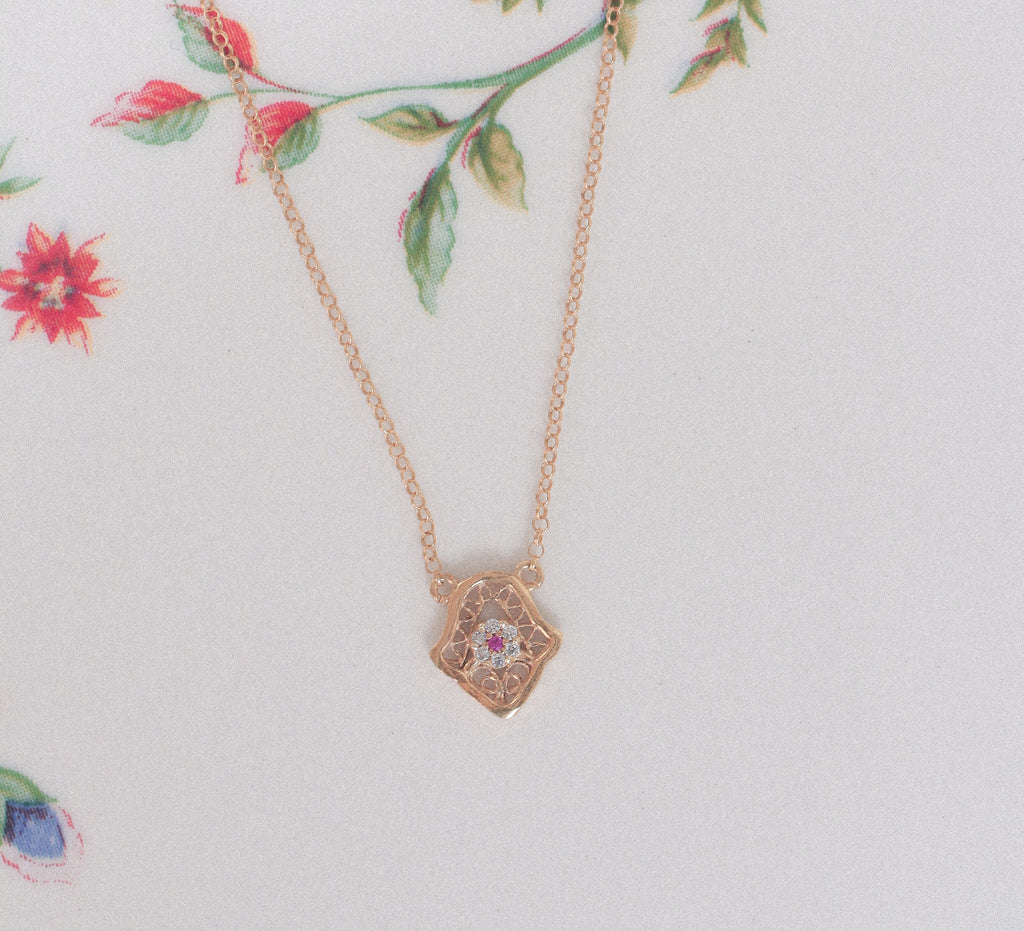 Filigree Hamsa Pendant
