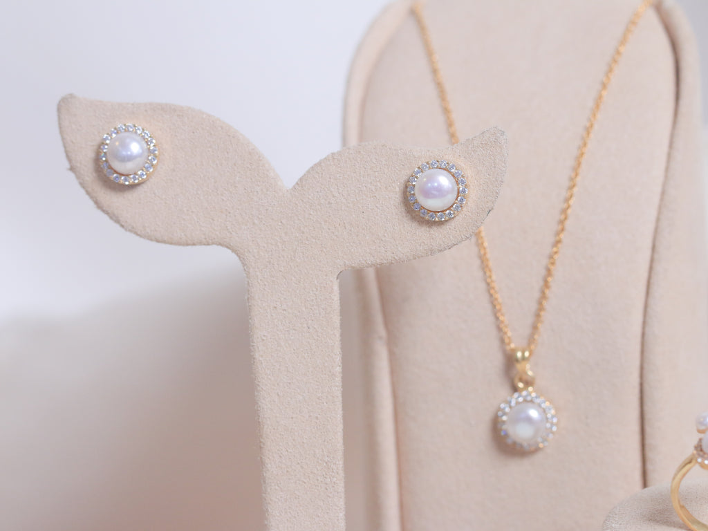 Min Pearl & Zircon Set