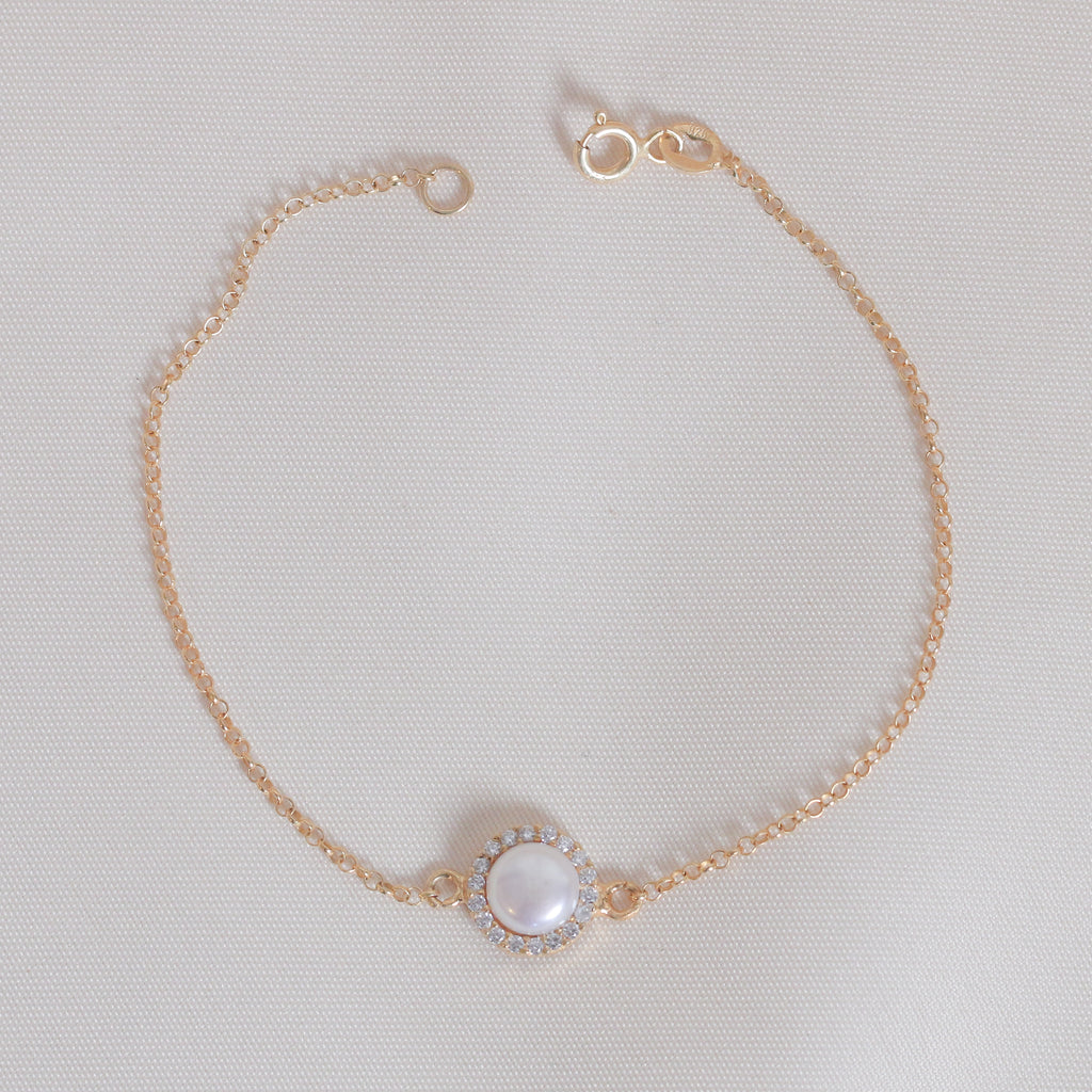 Min Pearl & Zircon Bracelet