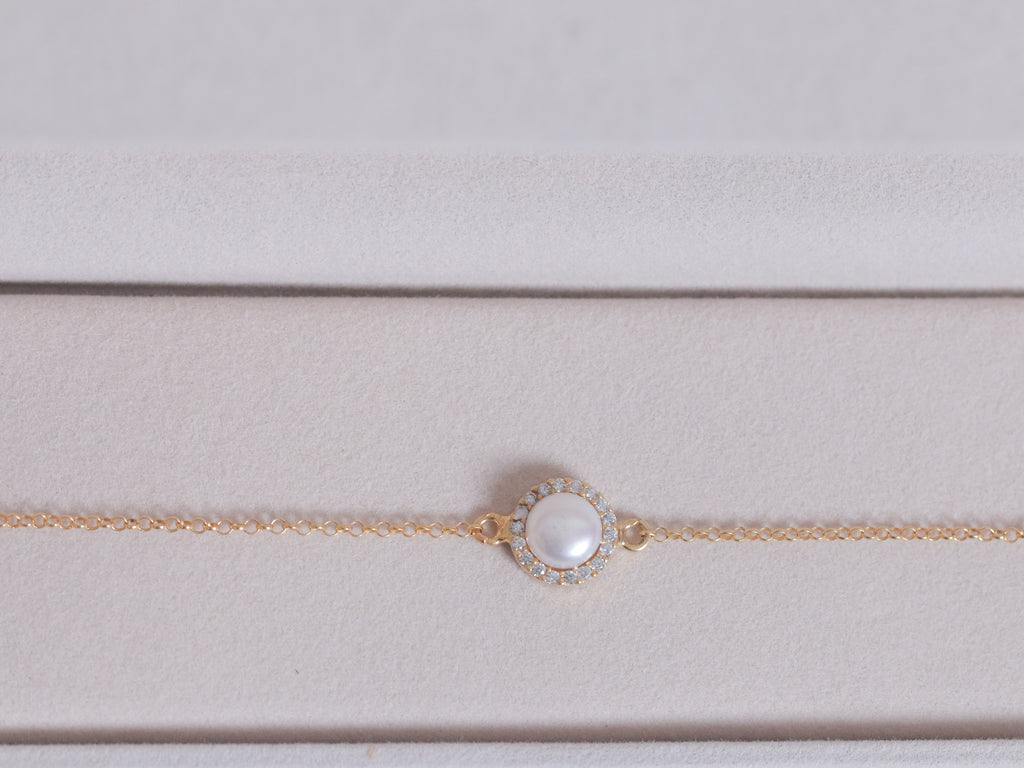 Min Pearl & Zircon Bracelet