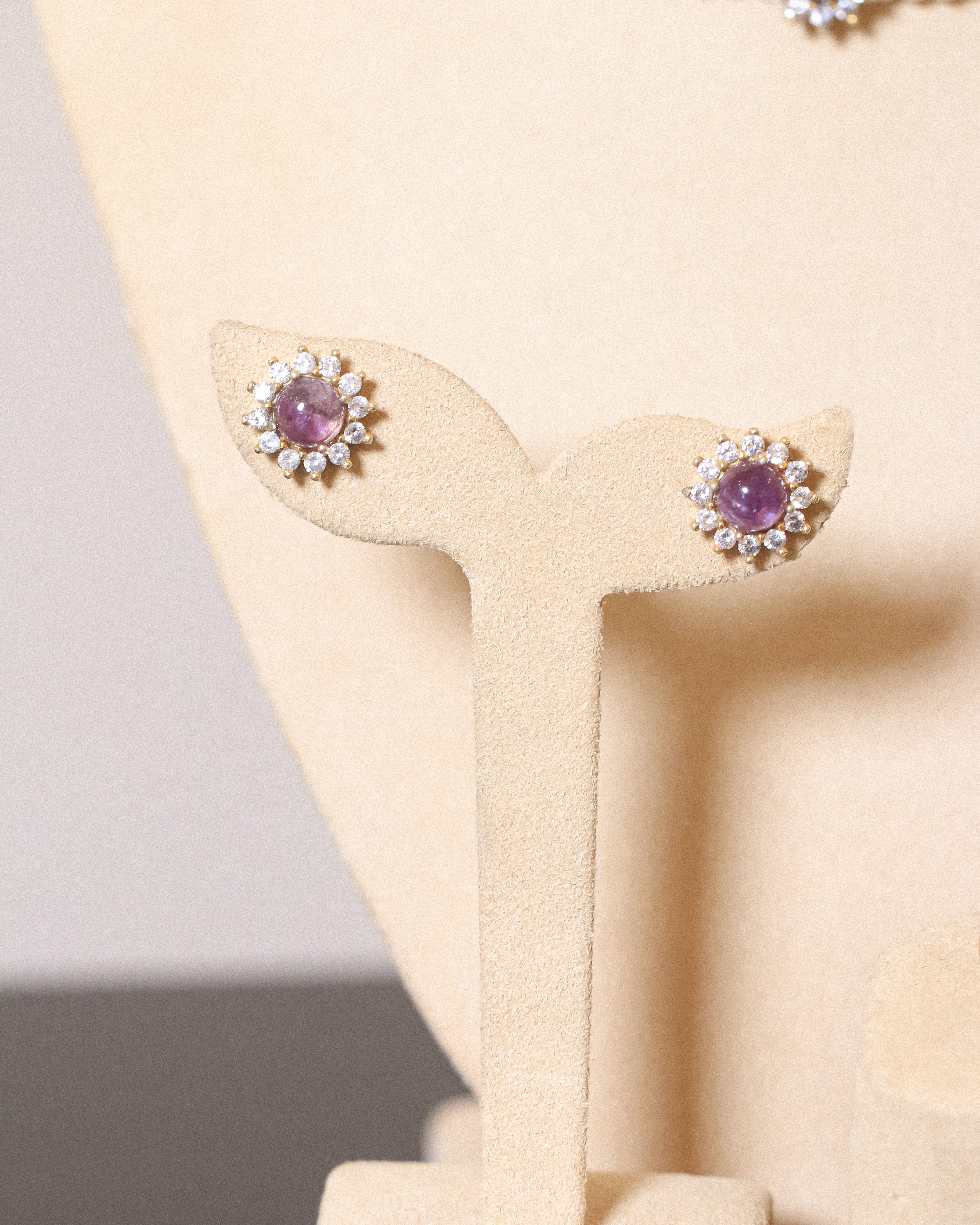 Amethyst 3 Halos Pearl Full Set