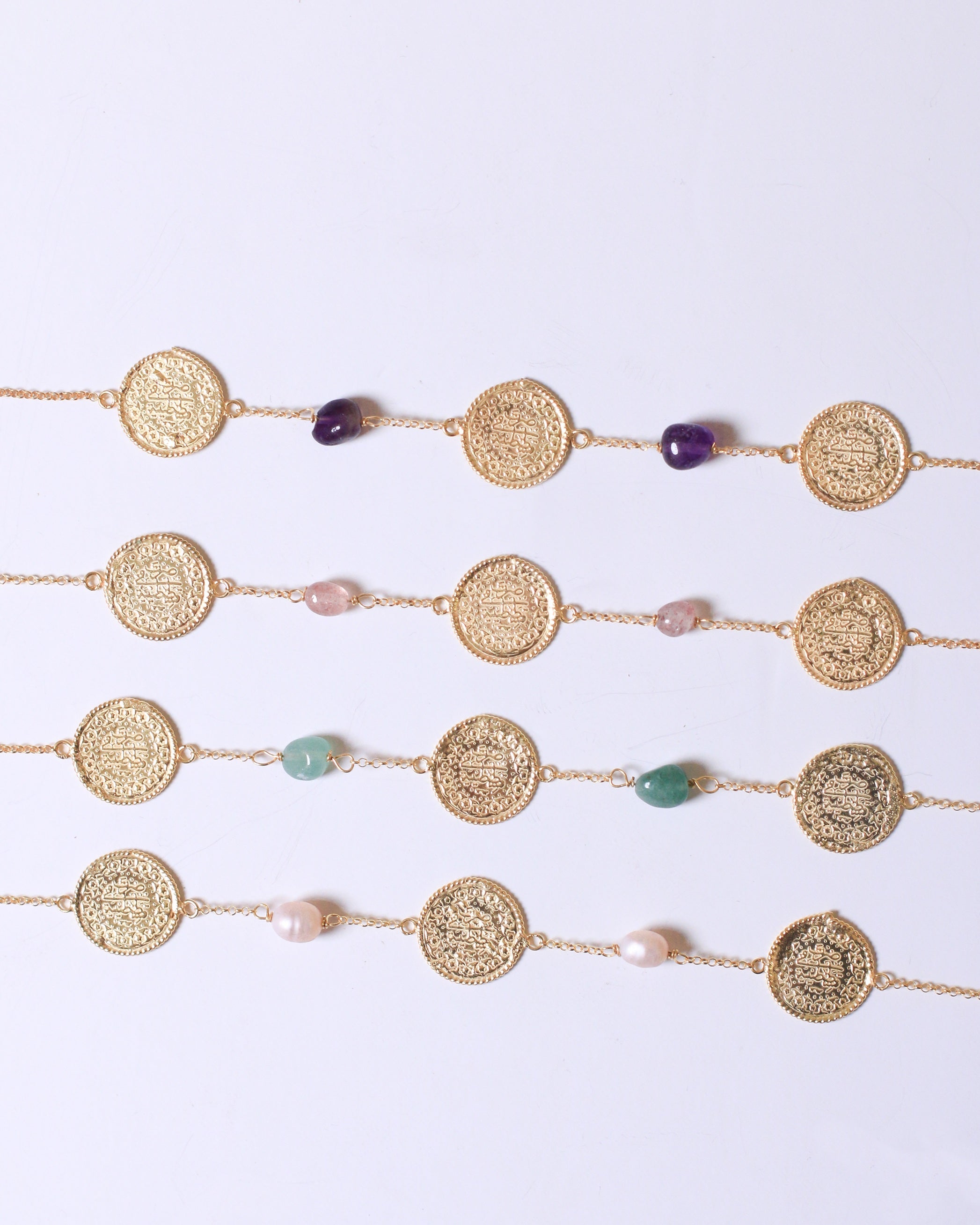 3 Lira Bracelet (Pink Quartz )