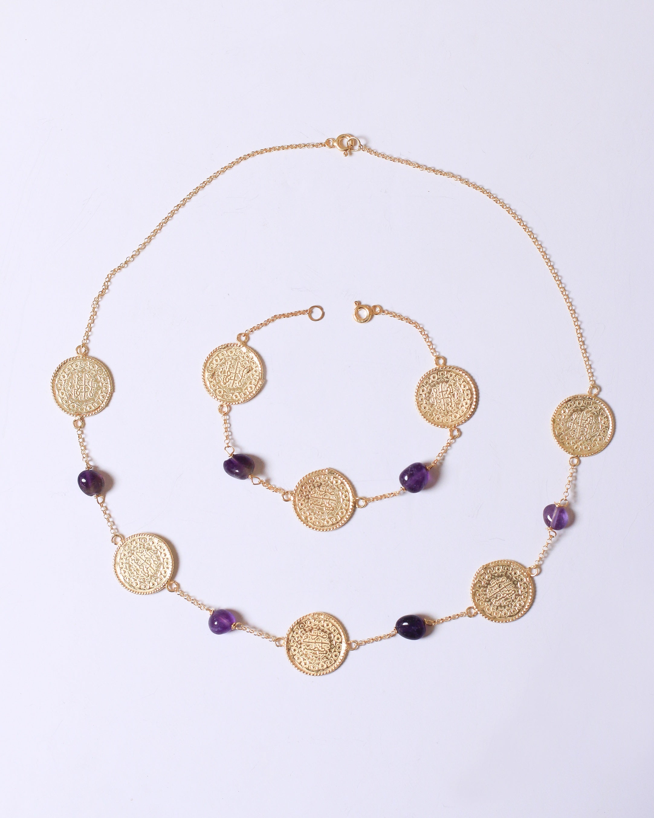 5 Lira Necklace (Amythest)