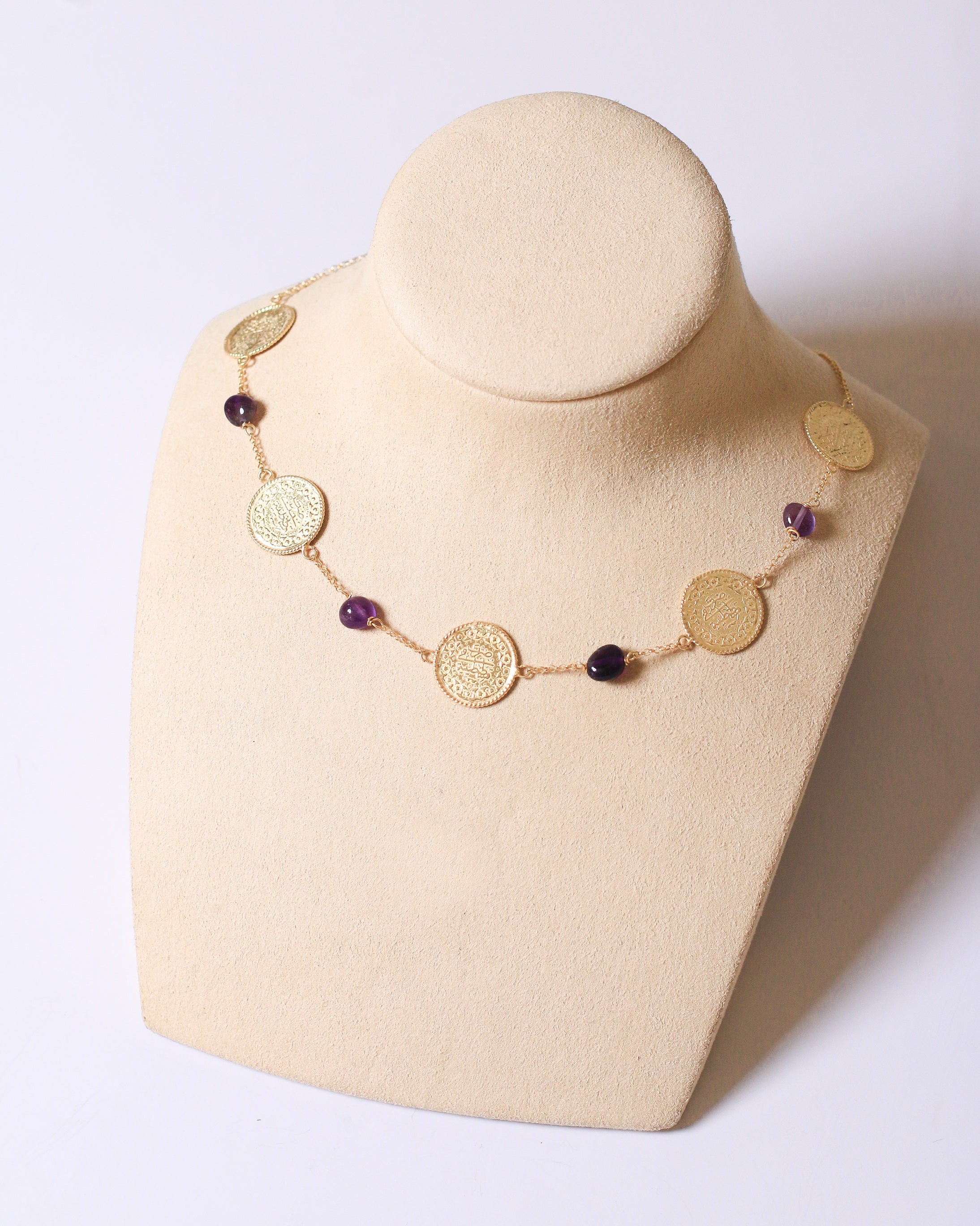 5 Lira Necklace (Amythest)