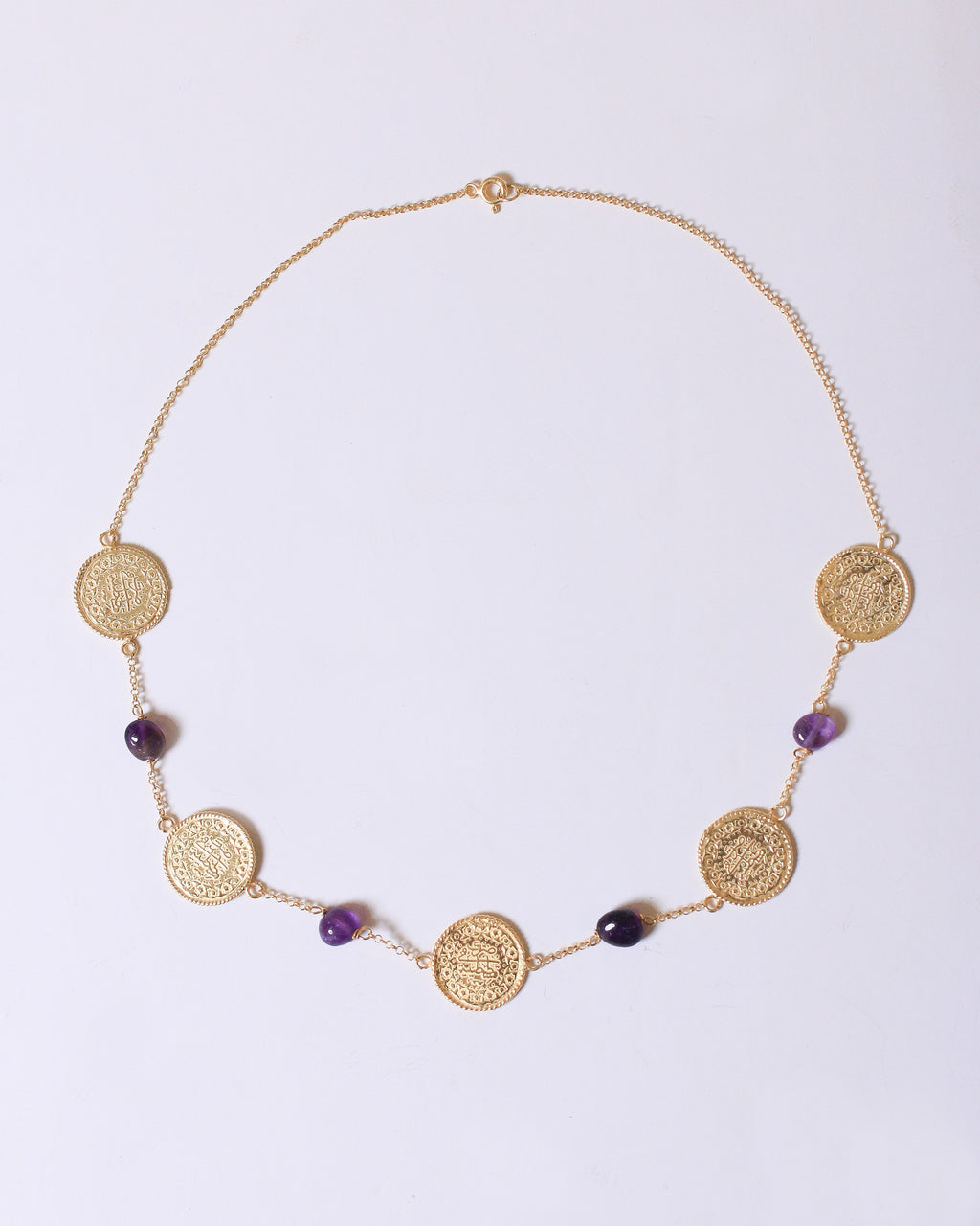 5 Lira Necklace (Amythest)
