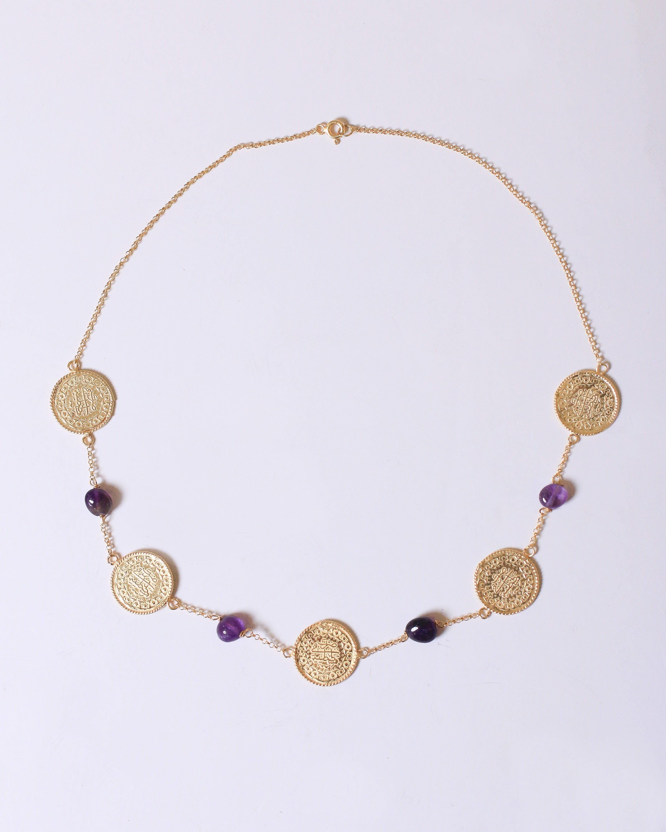 5 Lira Necklace (Amythest)