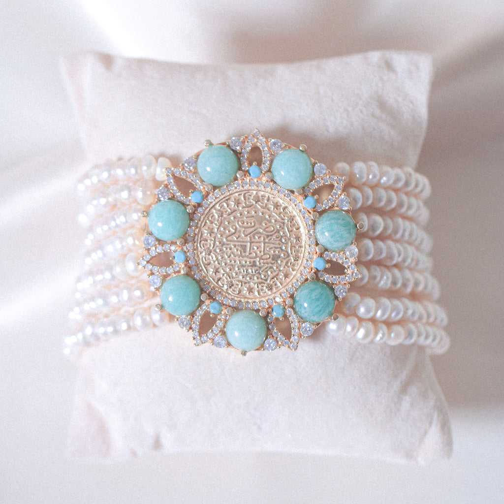 Lira & Amazonite Pearl Bracelet