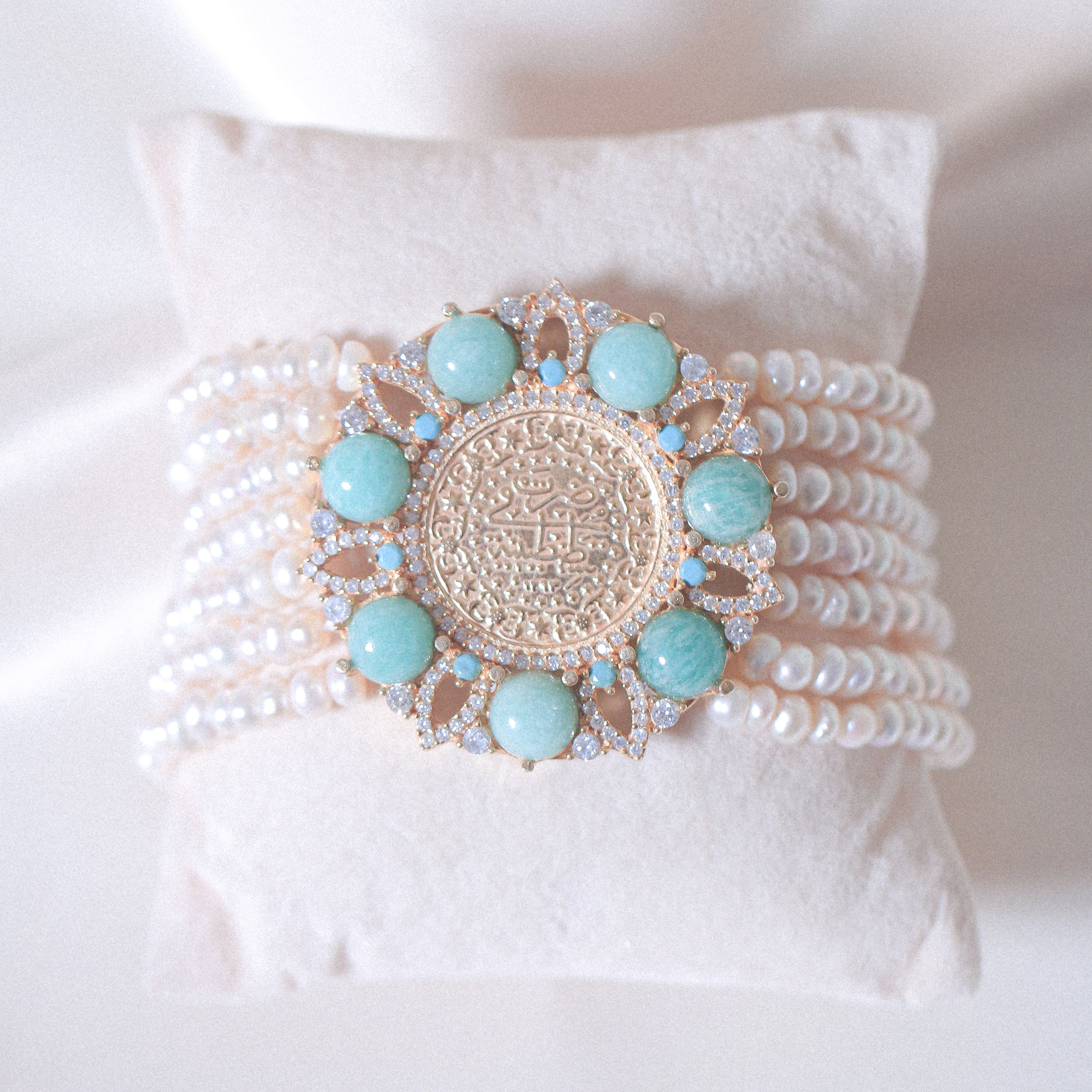 Lira & Amazonite Pearl Bracelet