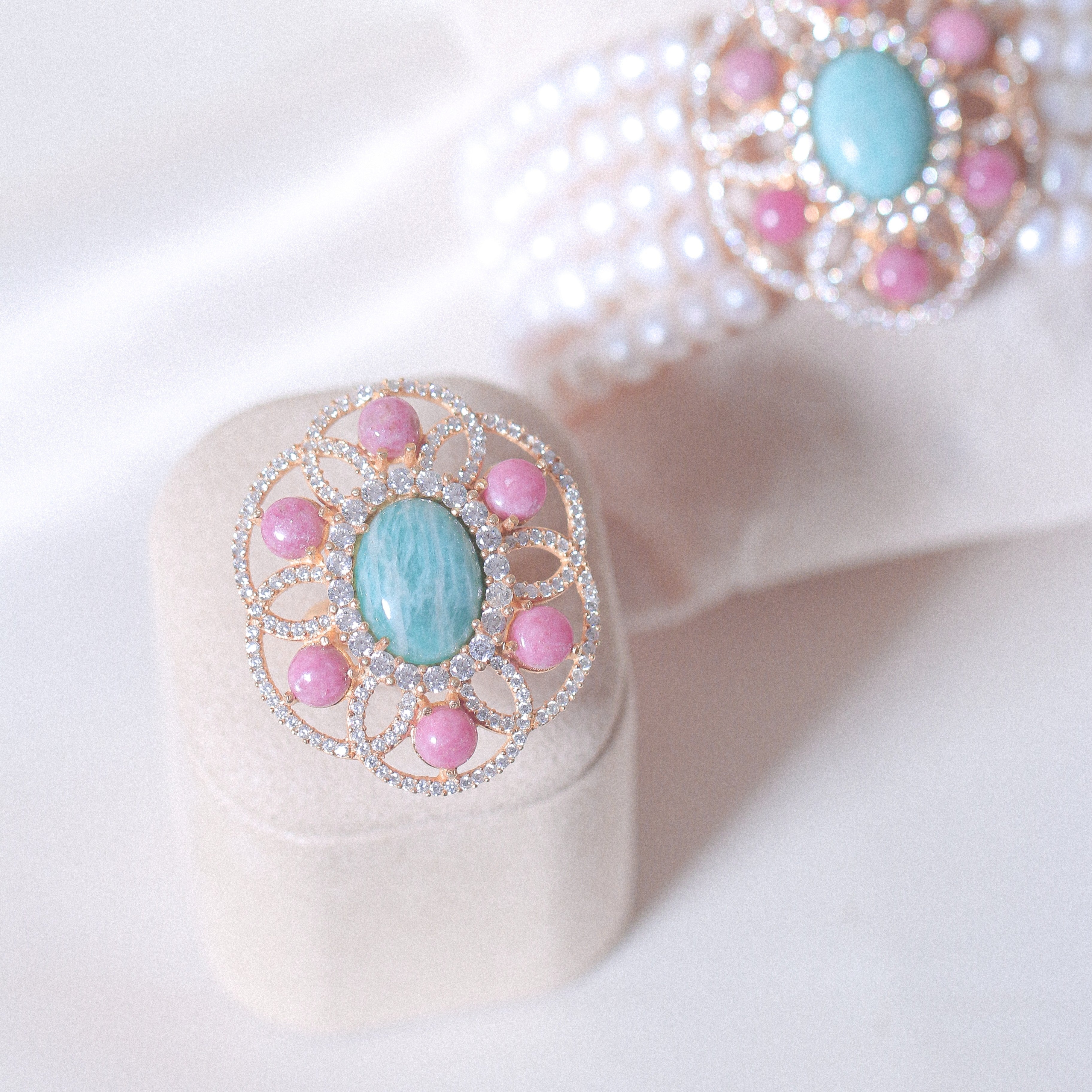 Rhodonite's Orbit Ring