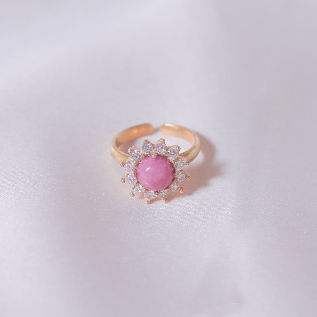 Rhodonite 5 Halos Pearl Full Set