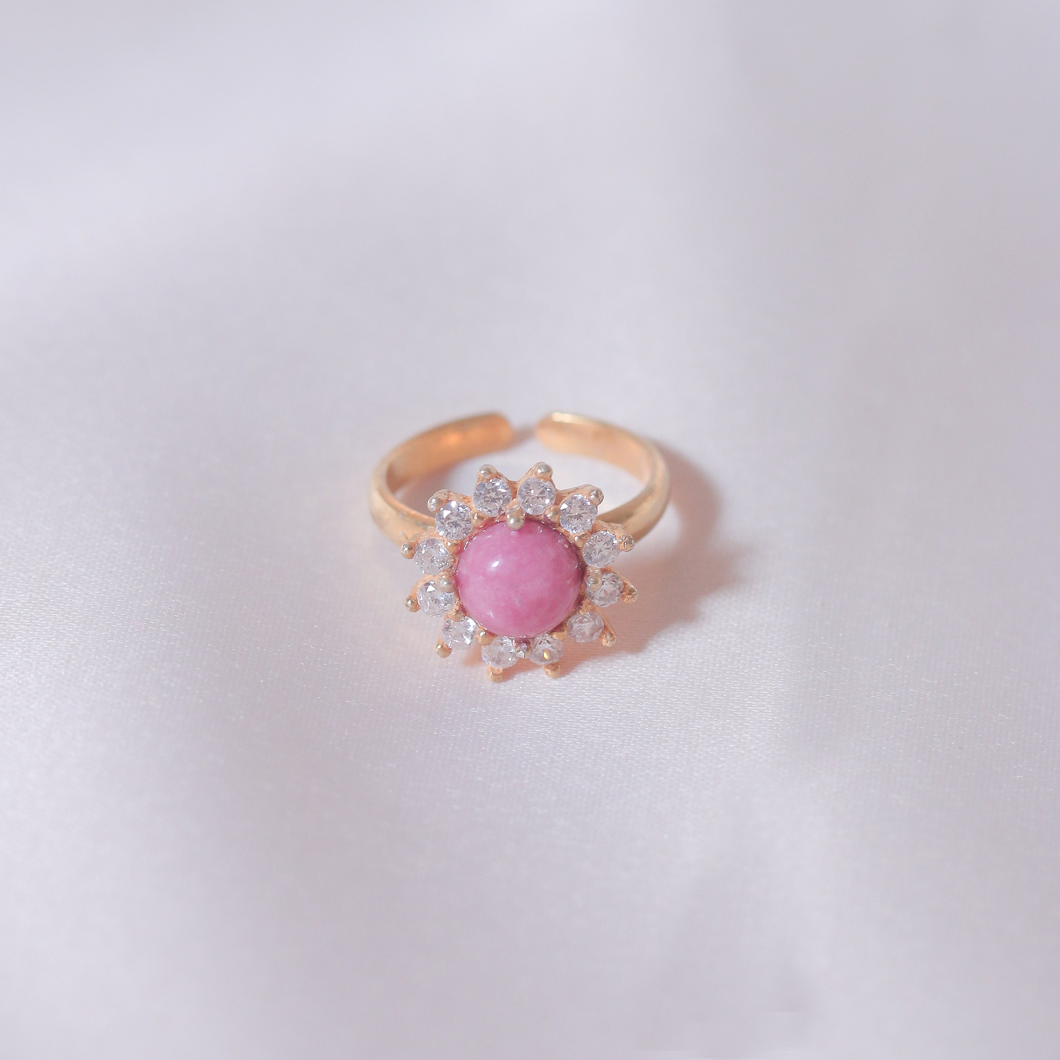 Rhodonite 3 Halos Pearl Full Set