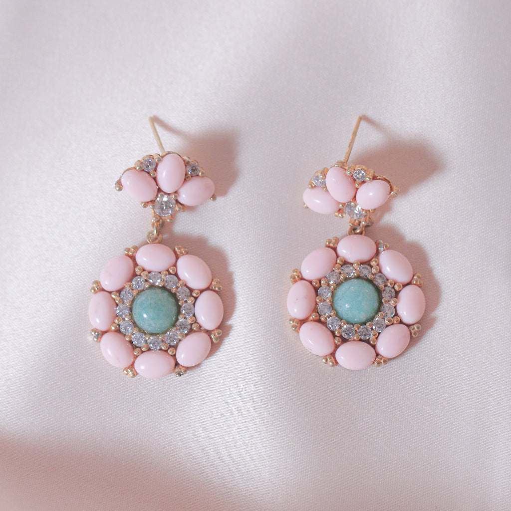 Amazonite & Corals Earrings
