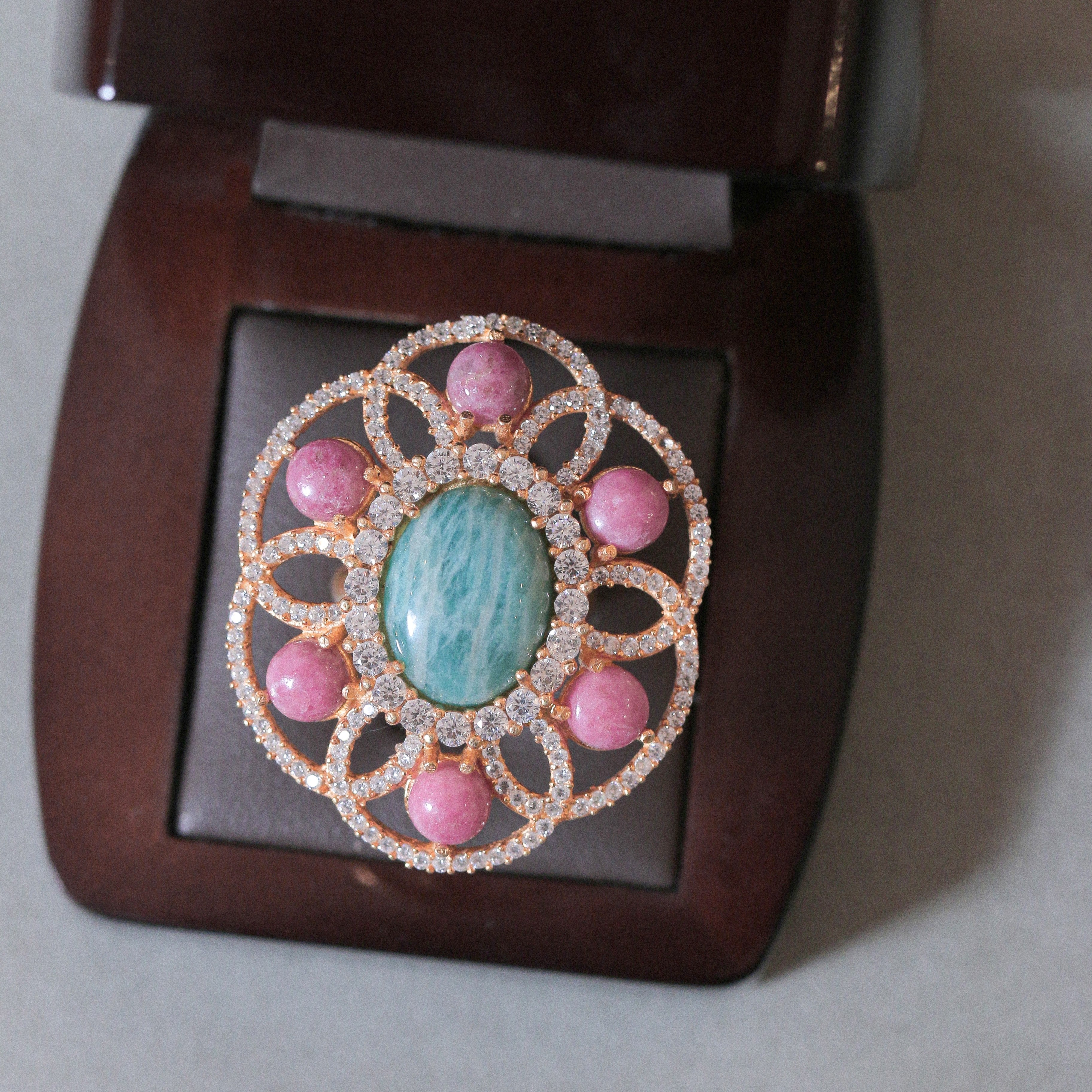 Rhodonite's Orbit Ring