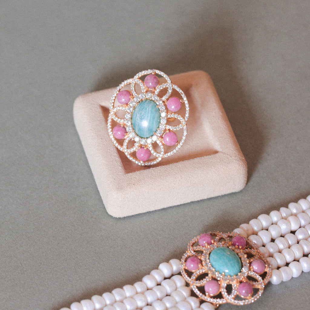 Rhodonite's Orbit Ring