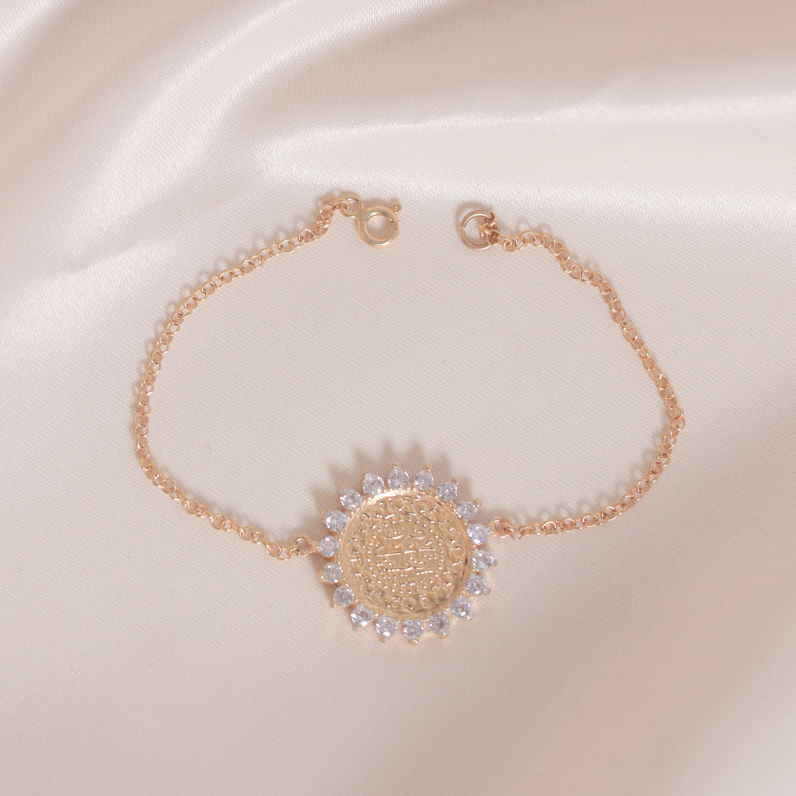 Sun White Zircon Lira Bracelet