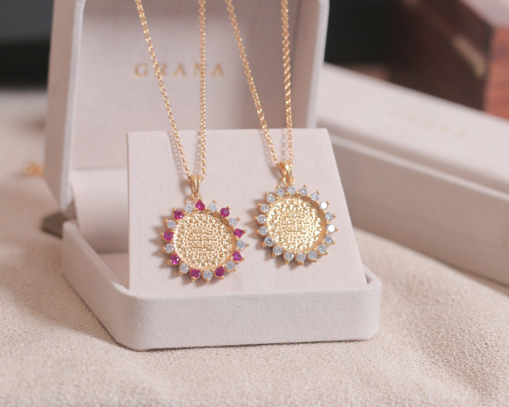 Sun White Zircon Lira Pendant