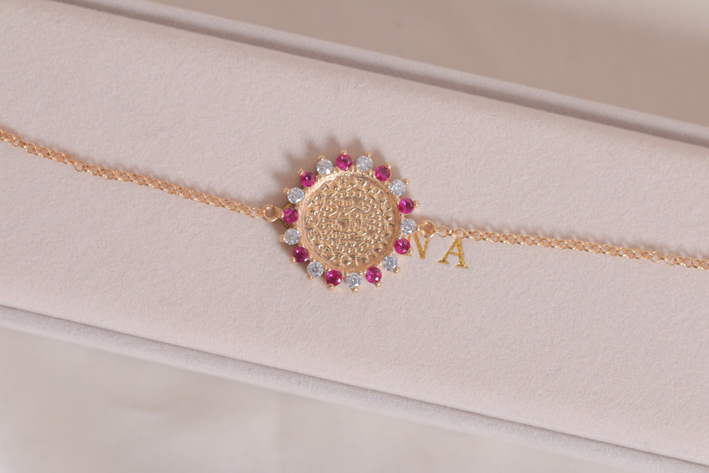 Sun Red Zircon Lira Bracelet