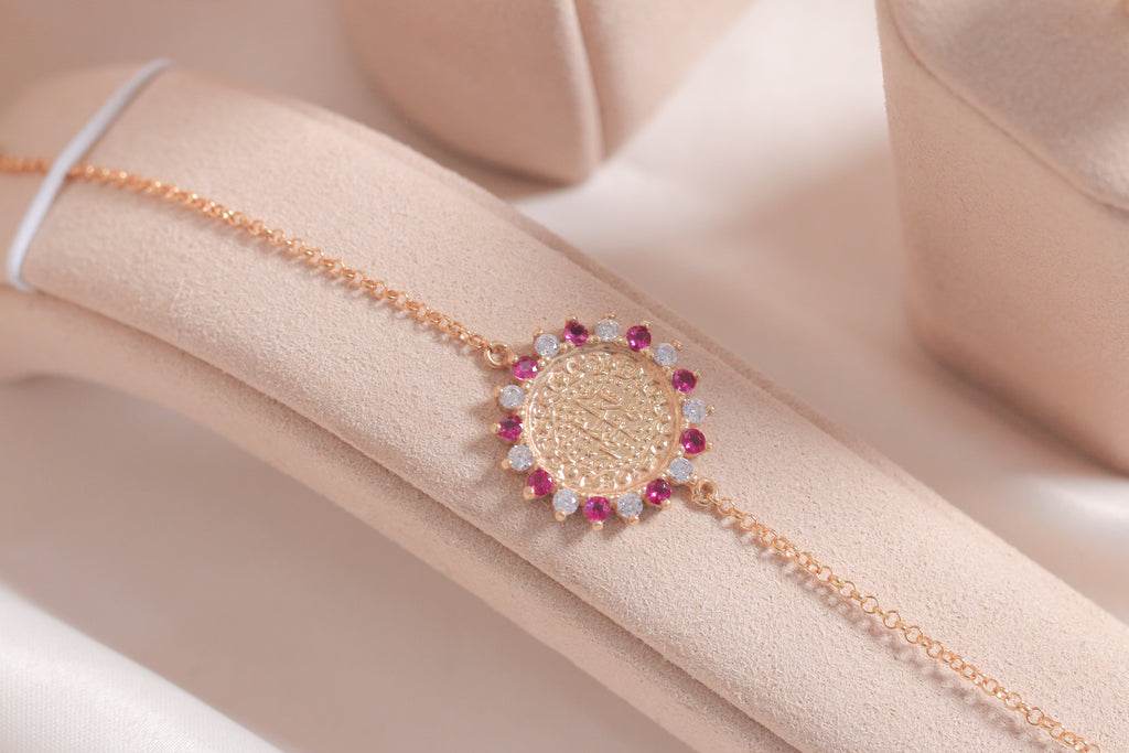 Sun Red Zircon Lira Bracelet