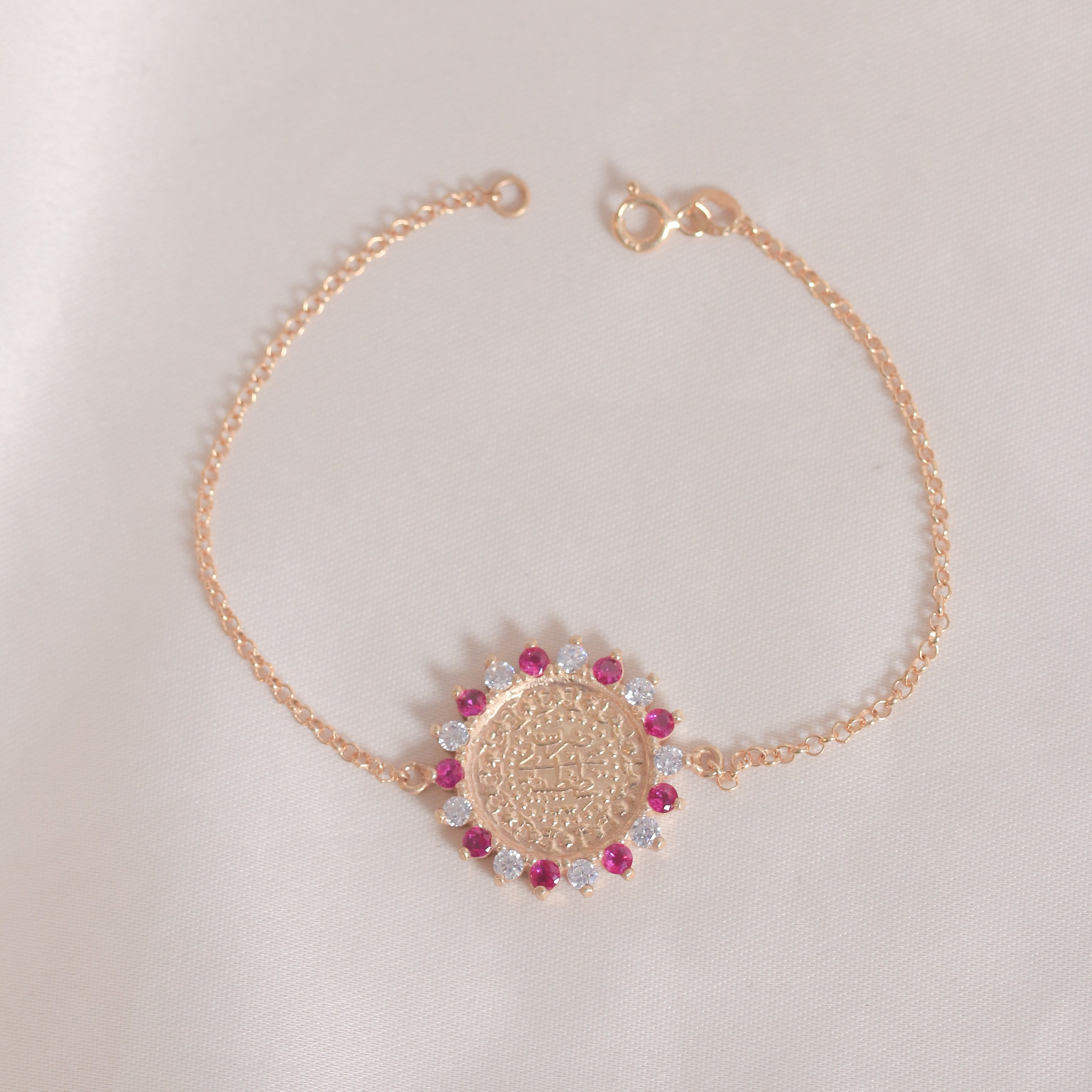 Sun Red Zircon Lira Bracelet