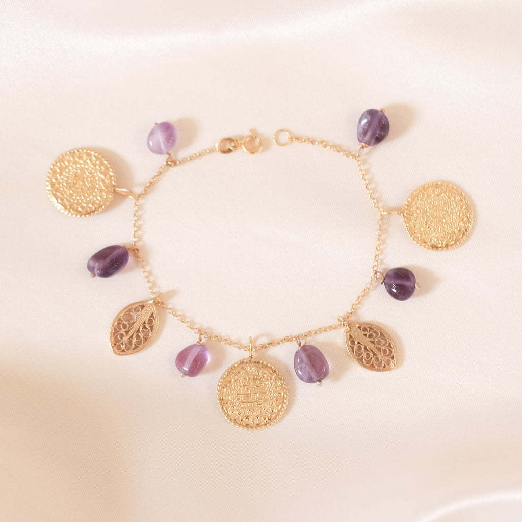 Ottoman 3 Lira & Filigree Bracelet (Amethyst)