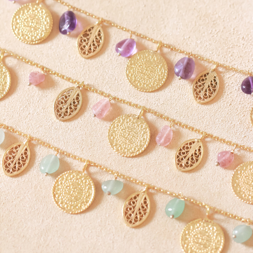 Ottoman 3 Lira & Filigree Bracelet (Amethyst)