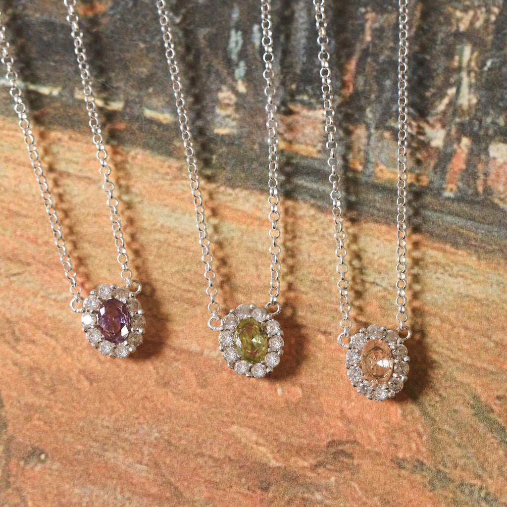 Classic Halo Olive Pendant