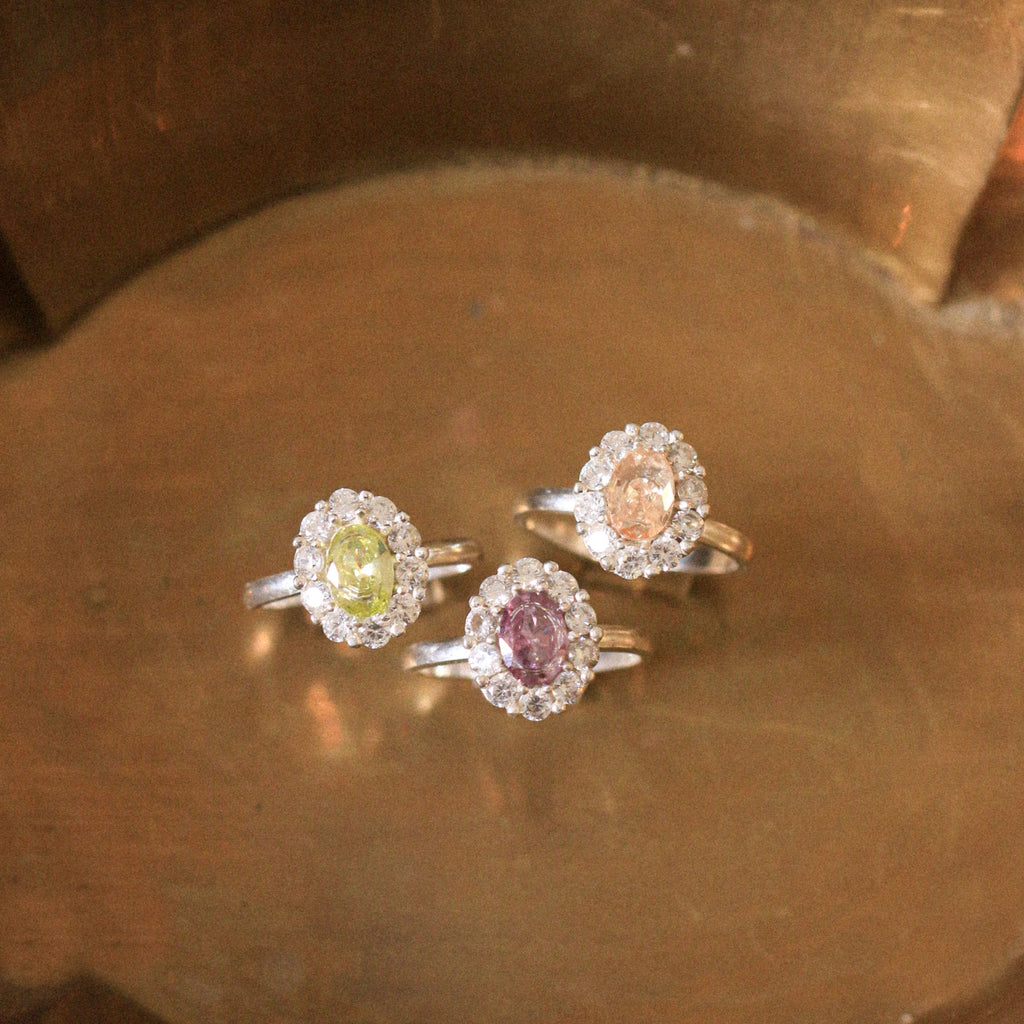 Classic Halo Olive Ring