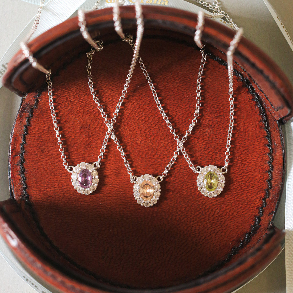 Classic Halo Amethyst Pendant