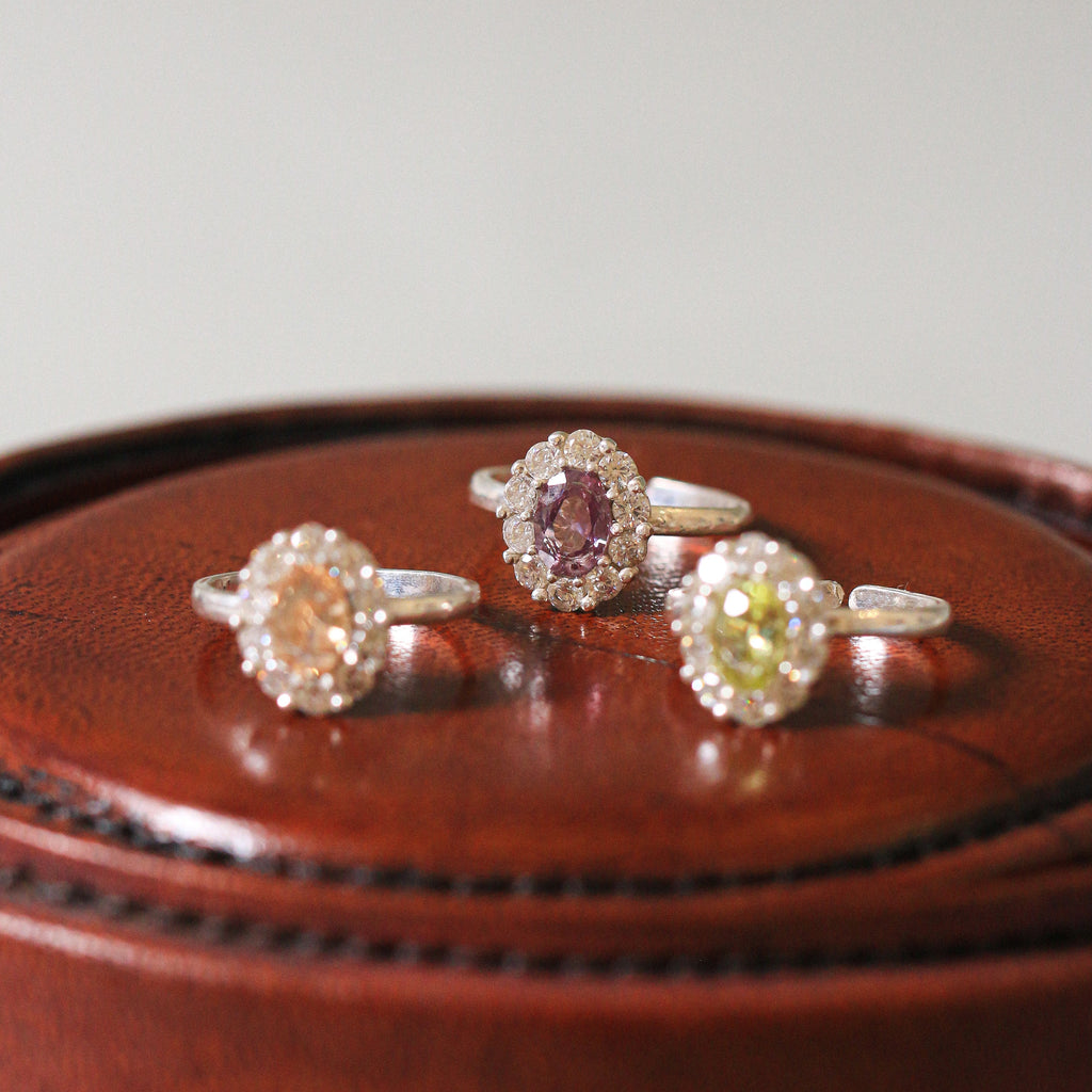 Classic Halo Amethyst Ring