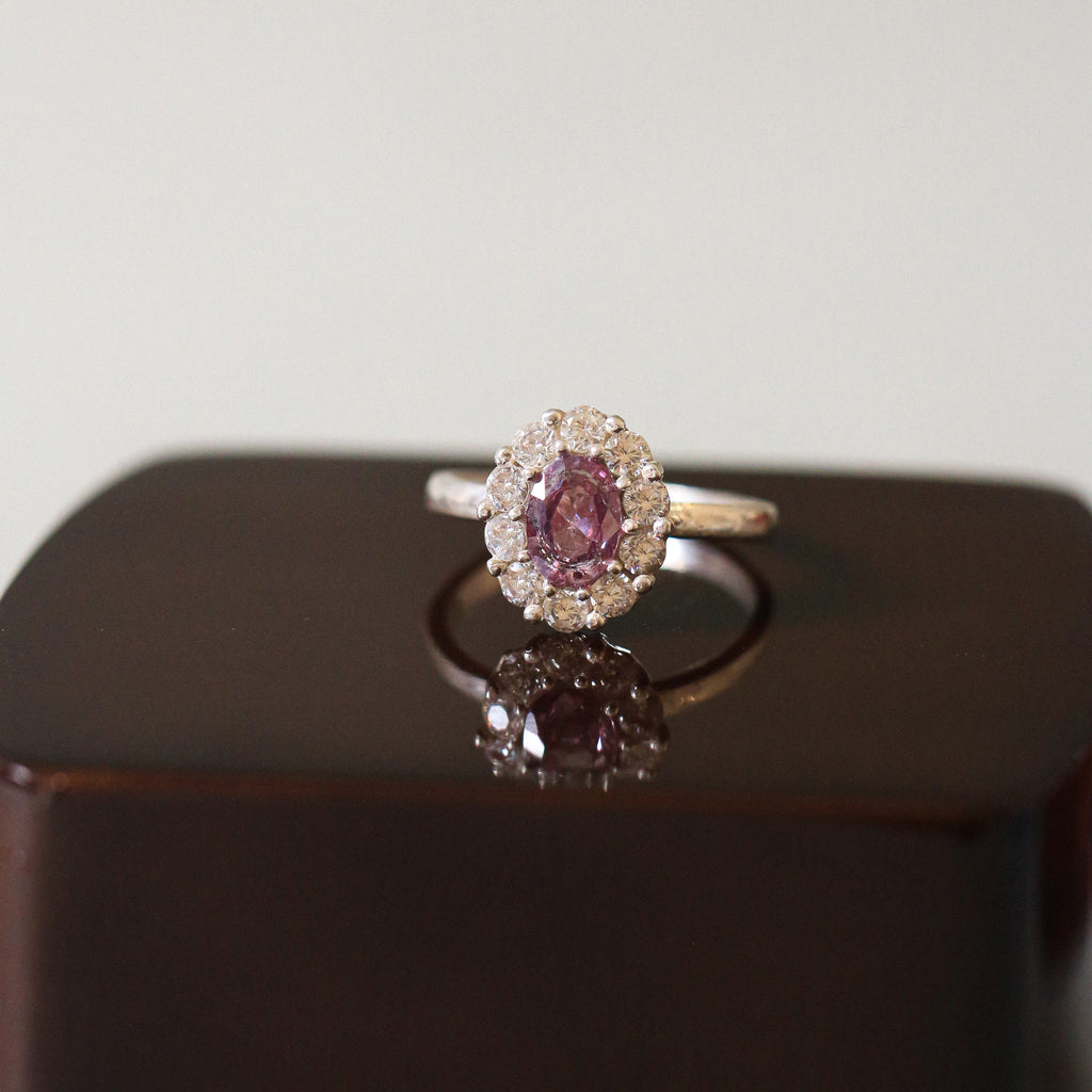 Classic Halo Amethyst Ring