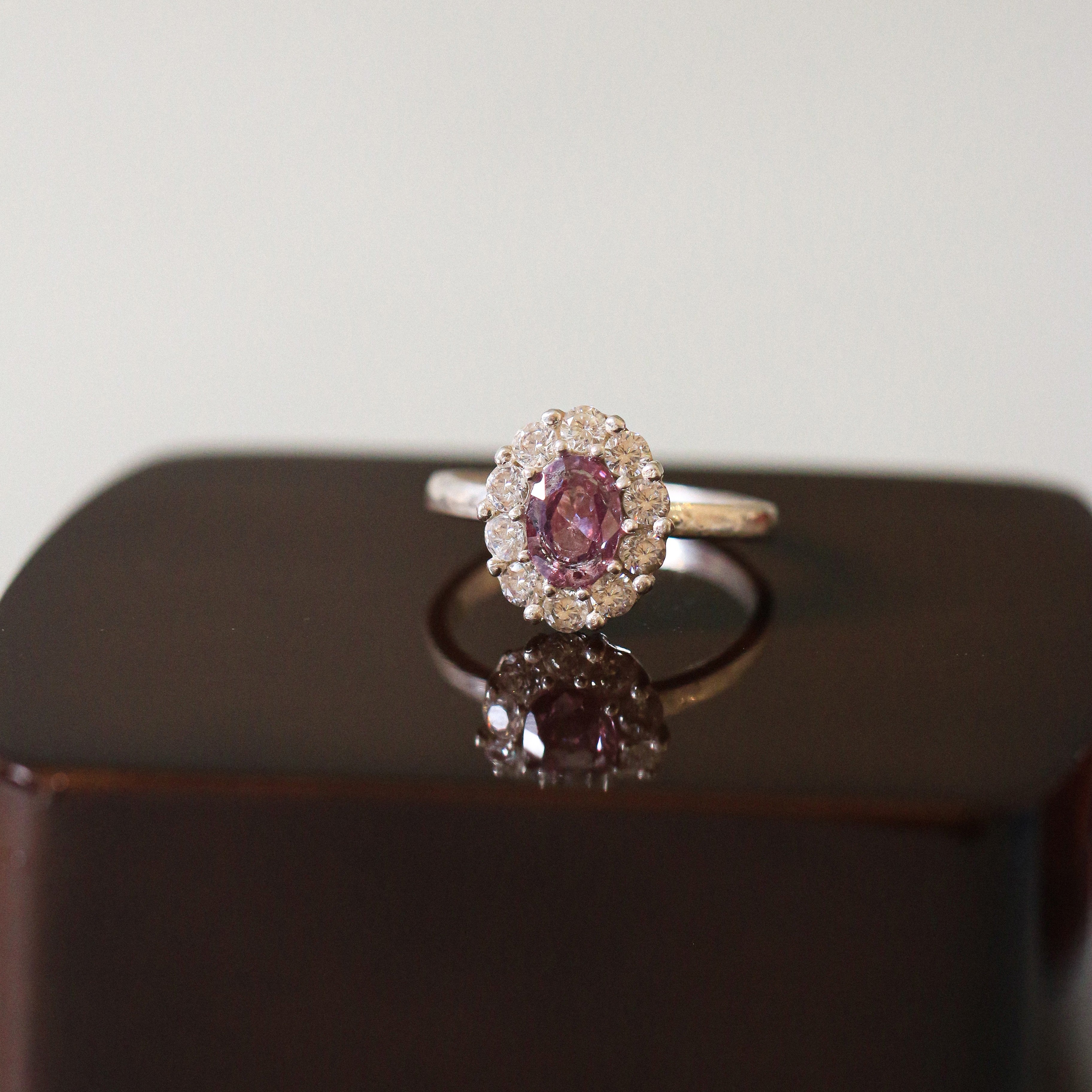 Classic Halo Amethyst Ring