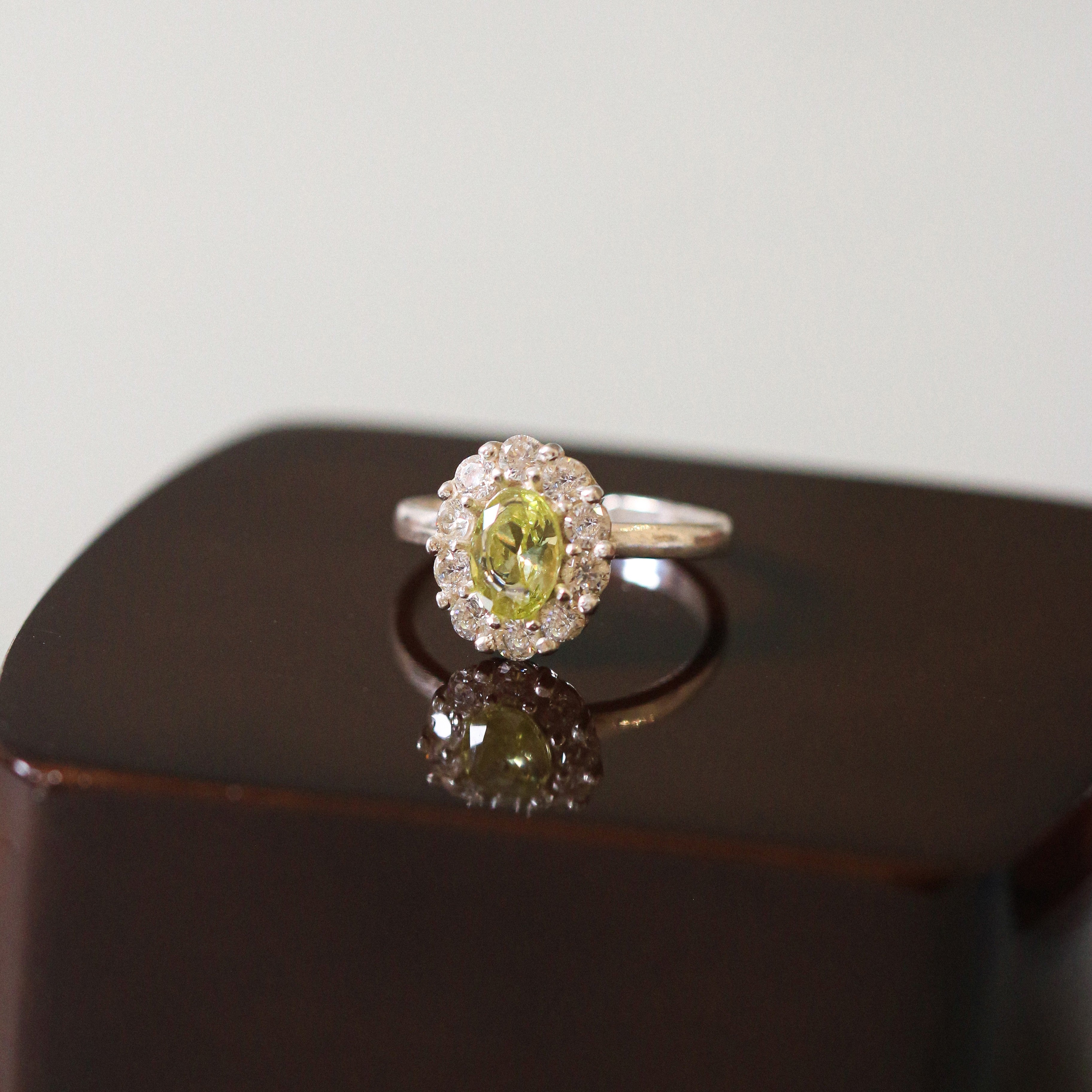 Classic Halo Olive Ring