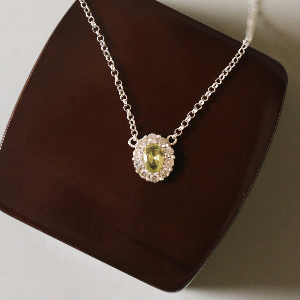 Classic Halo Olive Pendant