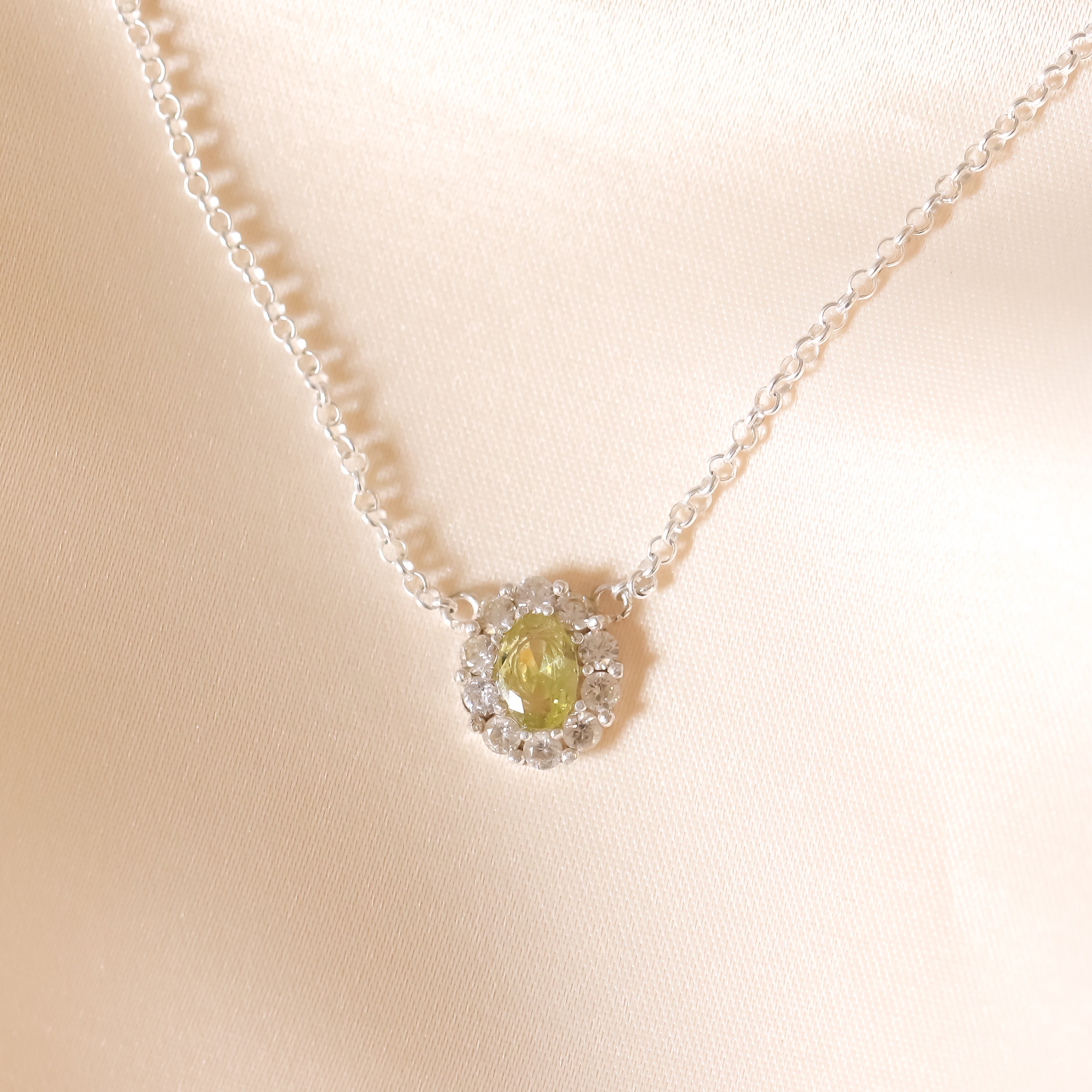 Classic Halo Olive Pendant