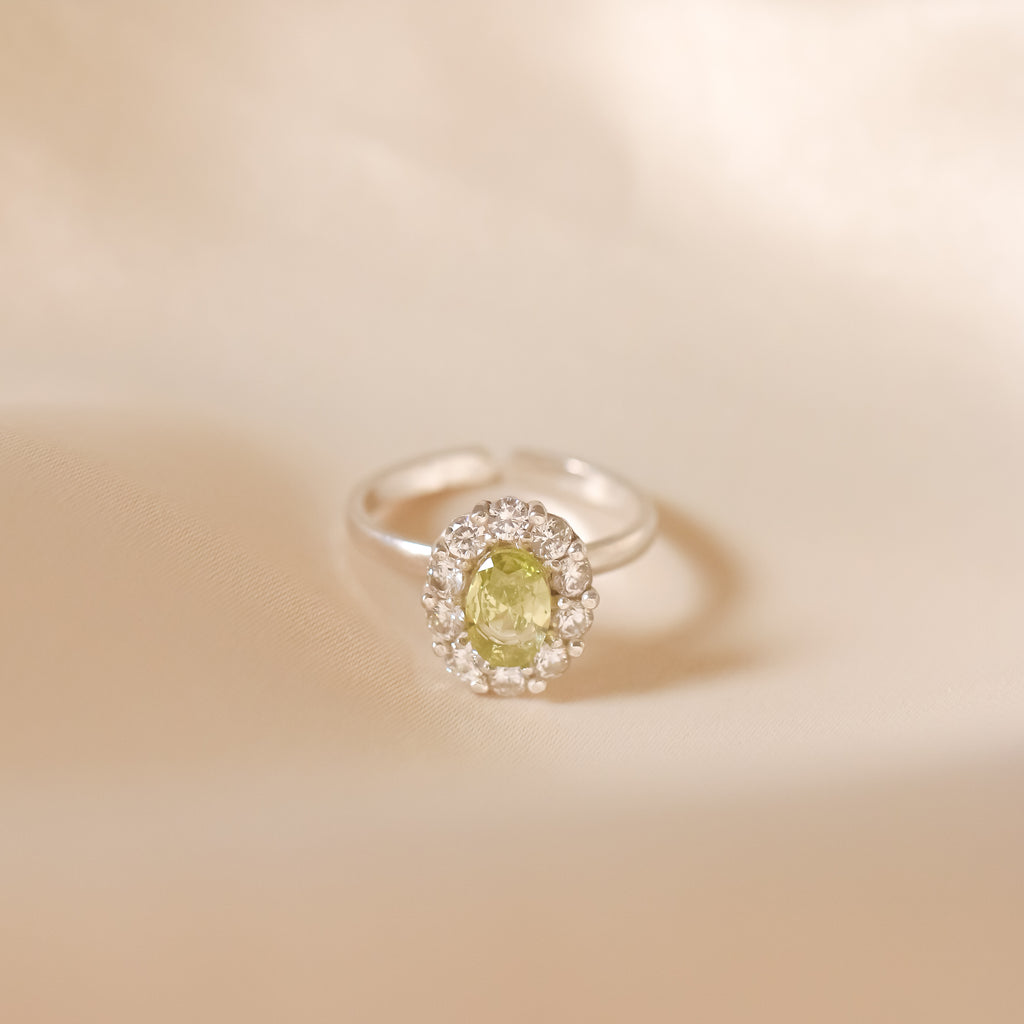 Classic Halo Olive Ring
