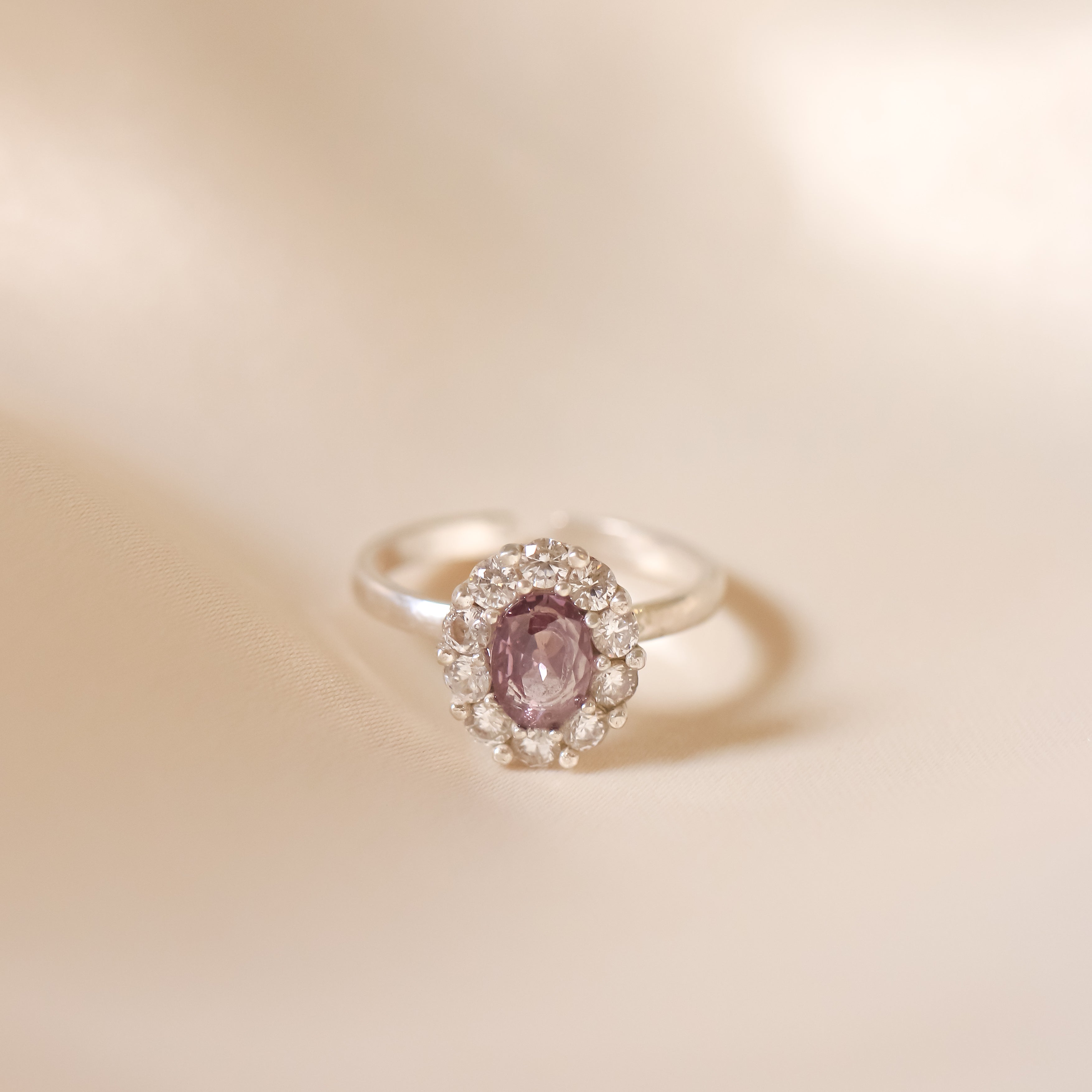 Classic Halo Amethyst Ring