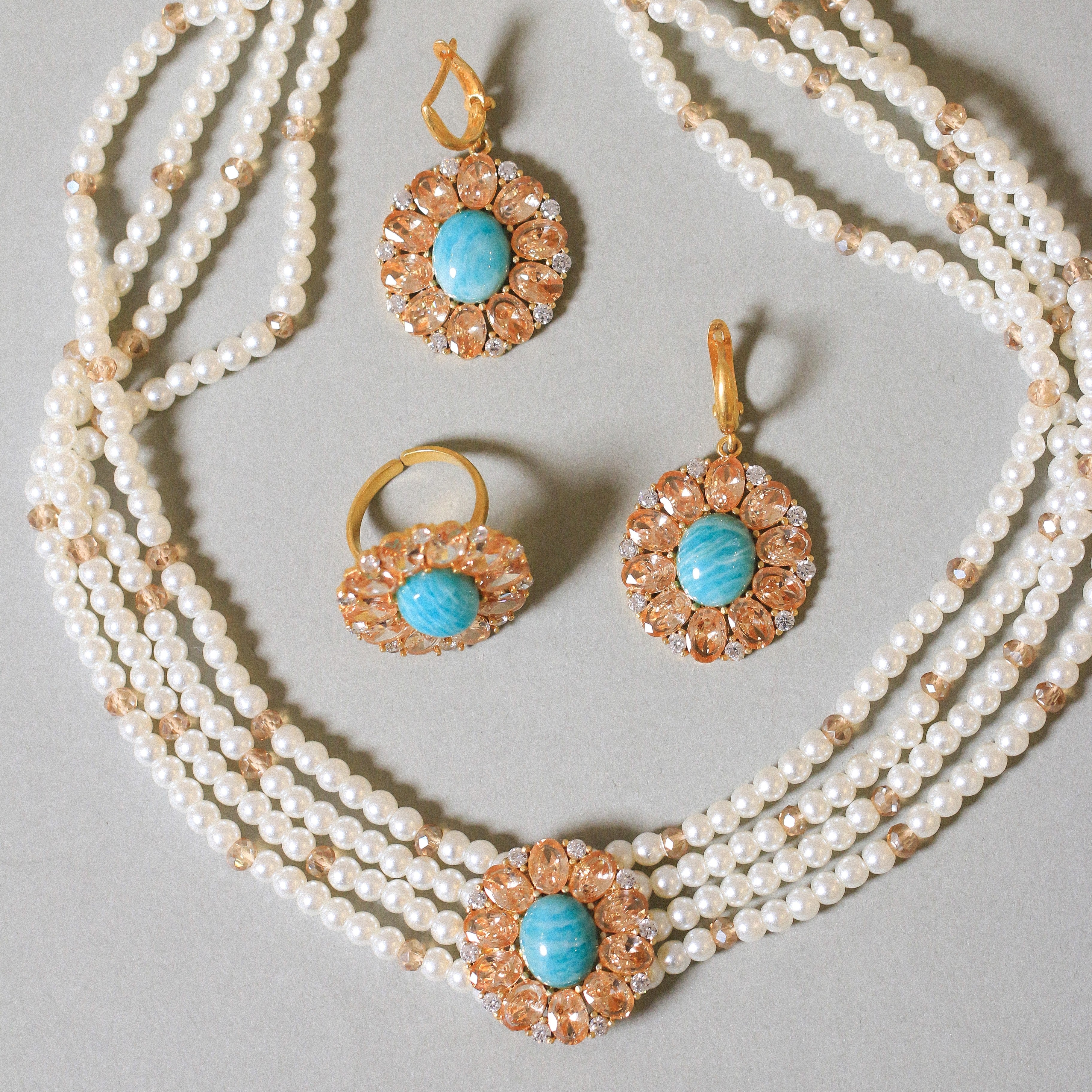 Amazonite Halo Full Set