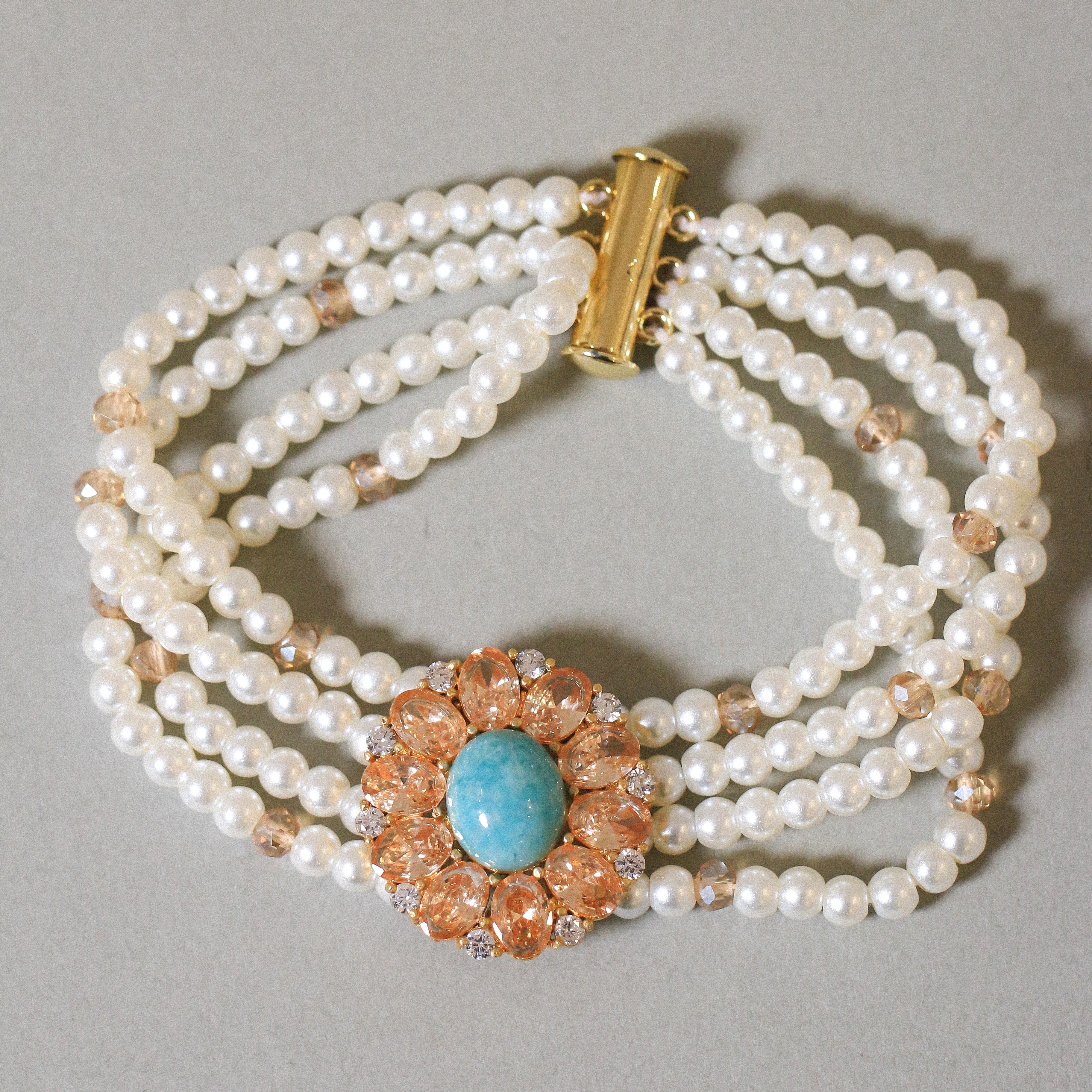 Amazonite Halo Bracelet