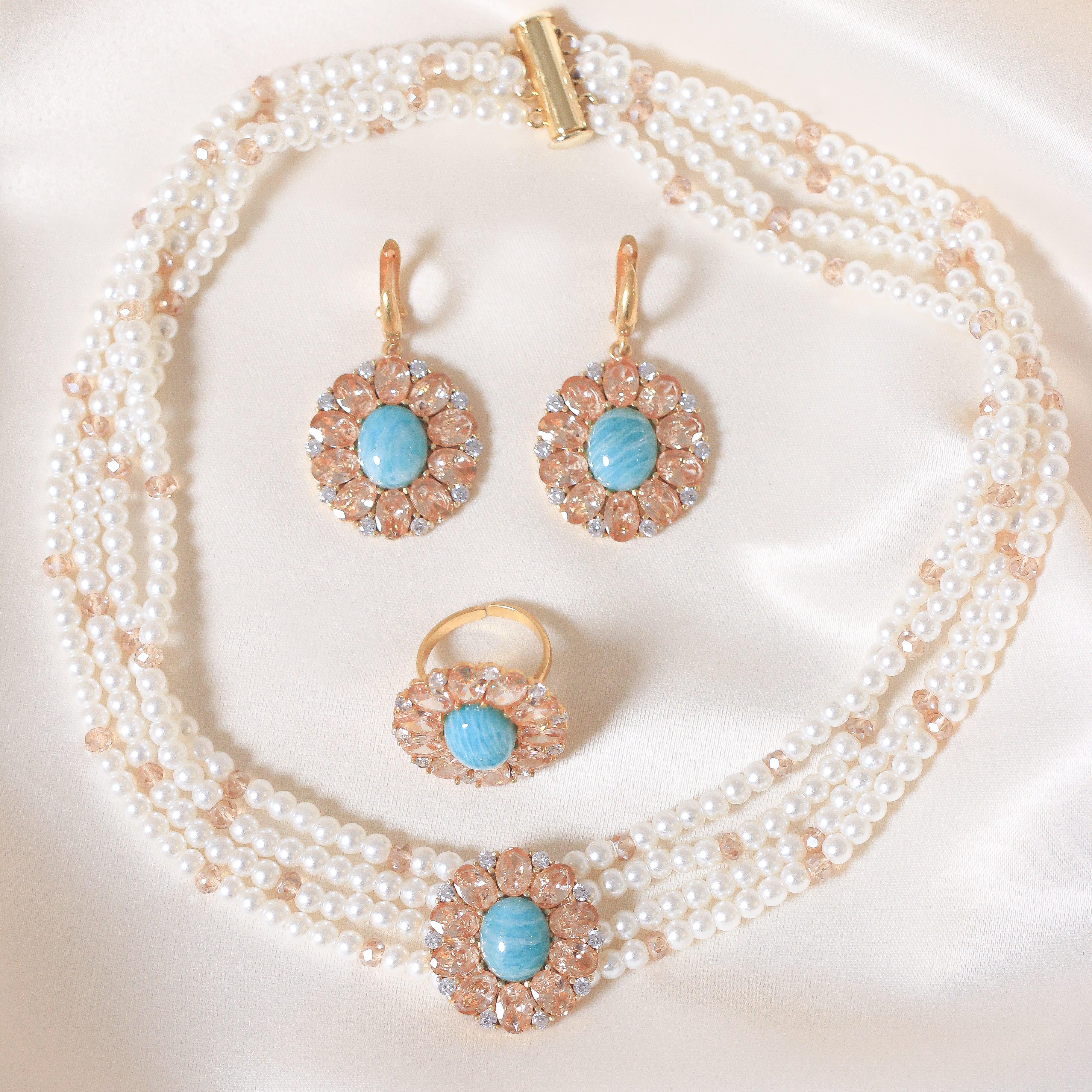 Amazonite Halo Full Set