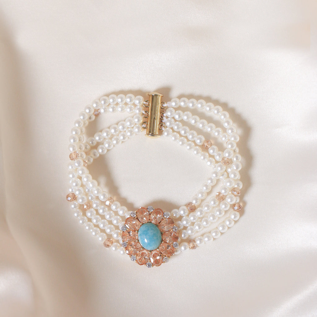 Amazonite Halo Bracelet