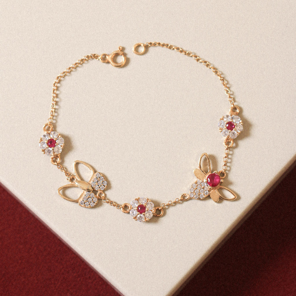 Zahra with Butterfly & bee Bracelet