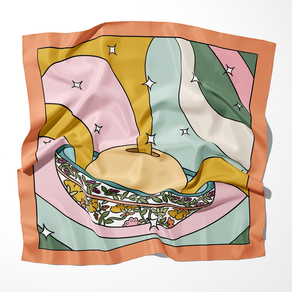 Asseda Silk Scarf (Basma Sarraj Collab)