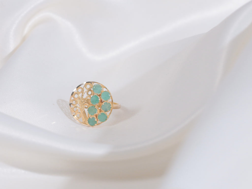 East&West Filigree Emeralds Set (18k Gold)