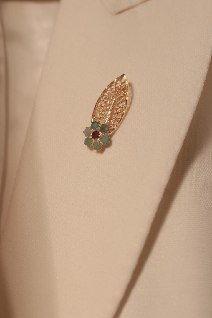 Emeralds Sunshine Brooch