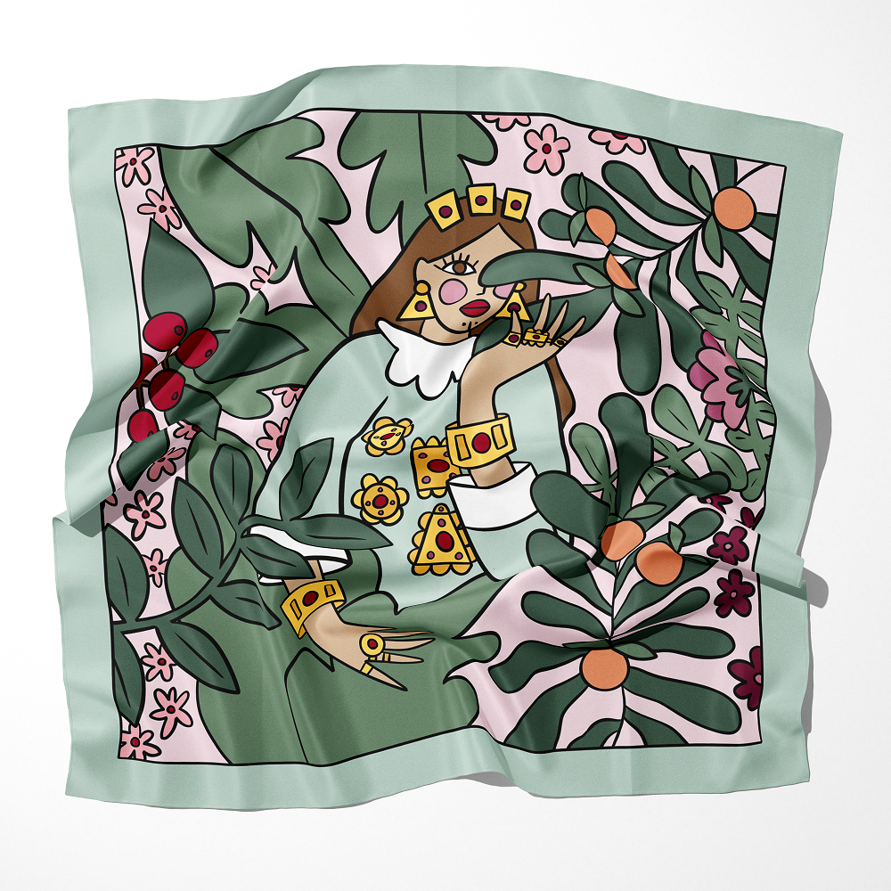 Lella Silk Scarf (Basma Sarraj Collab)