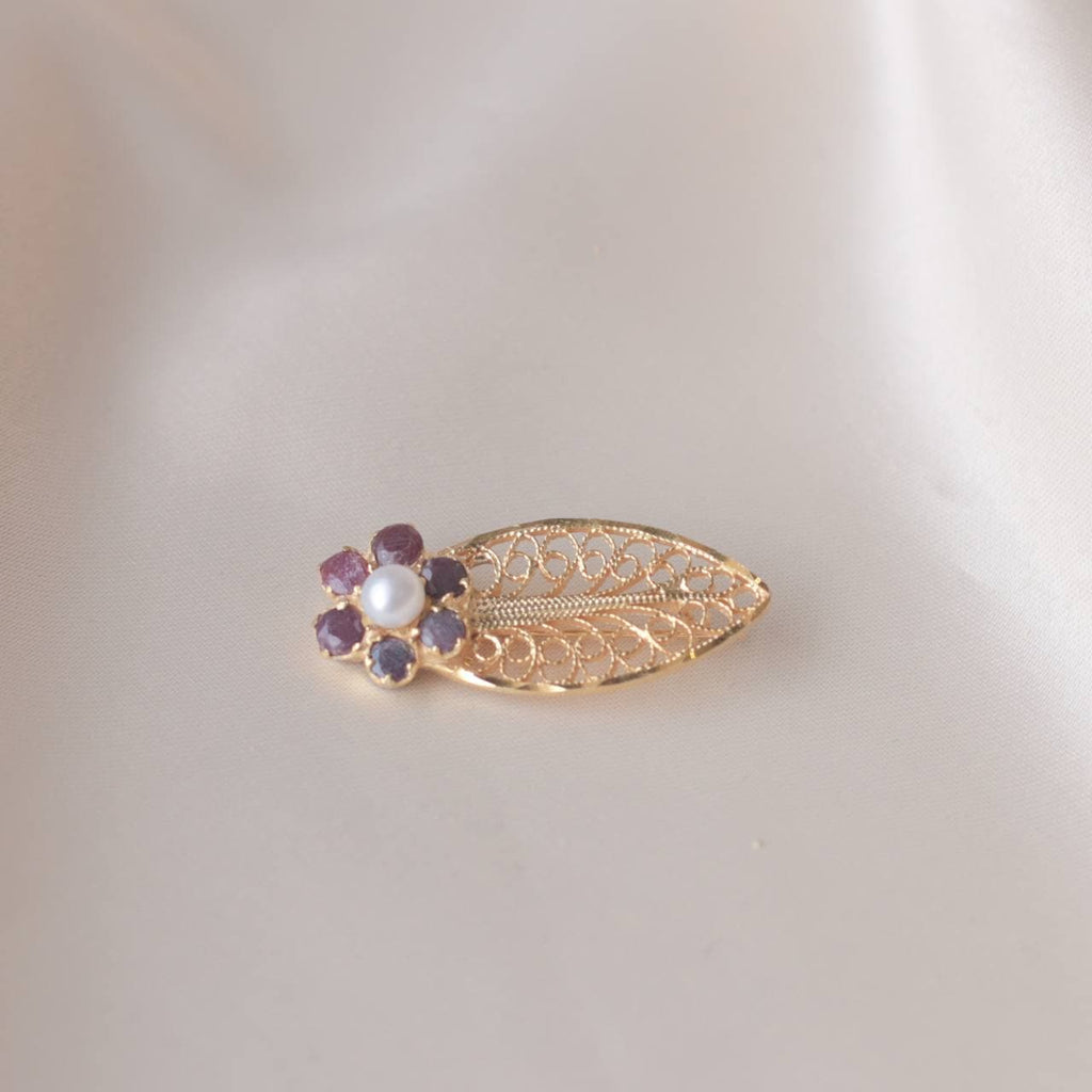 Ruby Sunshine Brooch